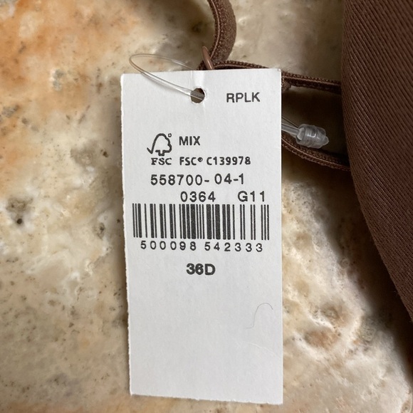 NWT Old navy bra NO UNDERWIRE lightly padded adjustable 3 clasp Cocoa 36D - Picture 3 of 5